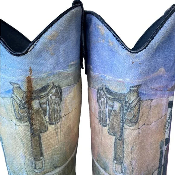 Seychelles Native Woman in Desert Print Leather Cowboy Boots - Picture 9 of 10